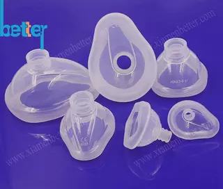 一體式固體矽膠醫用呼吸面(miàn)罩簡易呼吸器醫療器械配件可定制零售批發(fā)